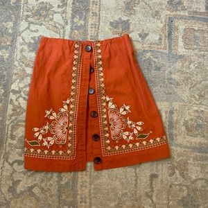 Francesca’s tribal mini summer skirt worn once